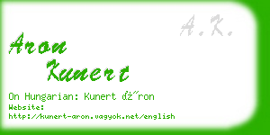 aron kunert business card